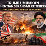 Trump Umumkan Penghentian Serangan ke Teheran, Tanda Perang AS-Iran Berakhir?